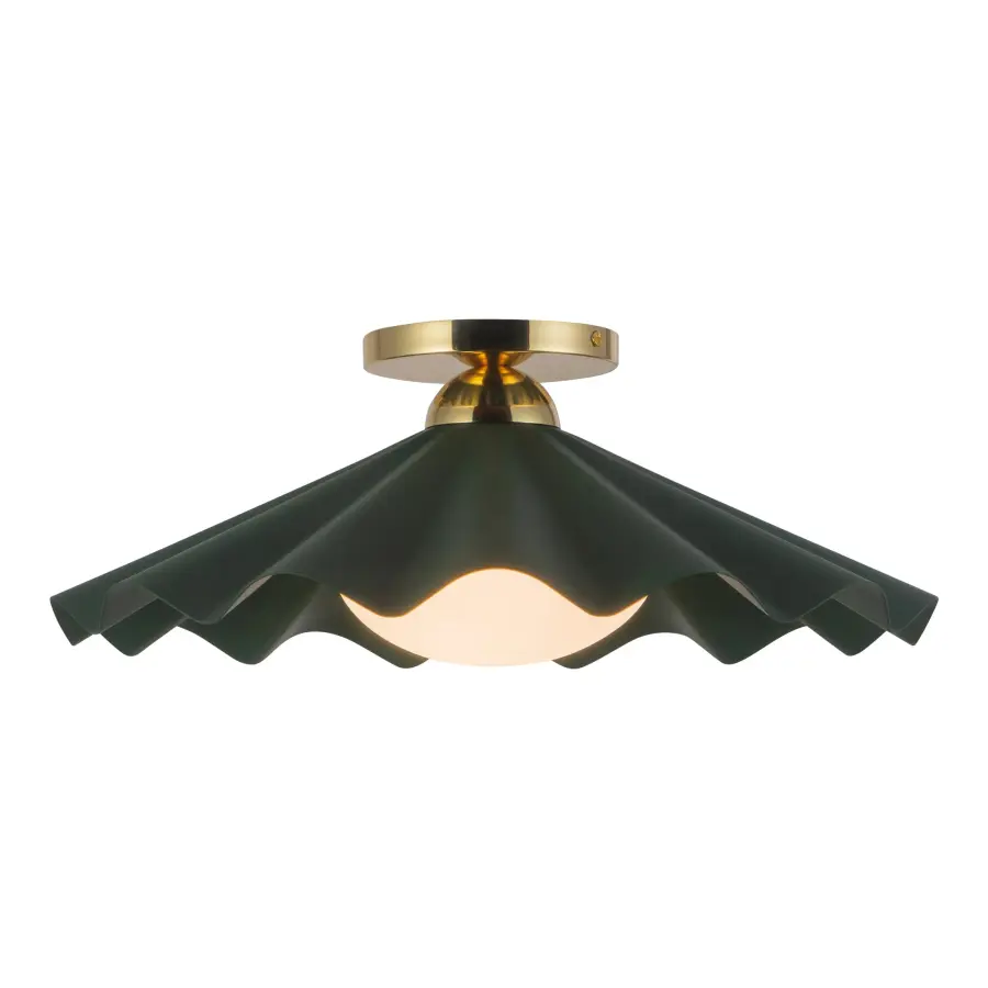 Furrow 16" Semi-Flush Mount in Burgundy - Image 7