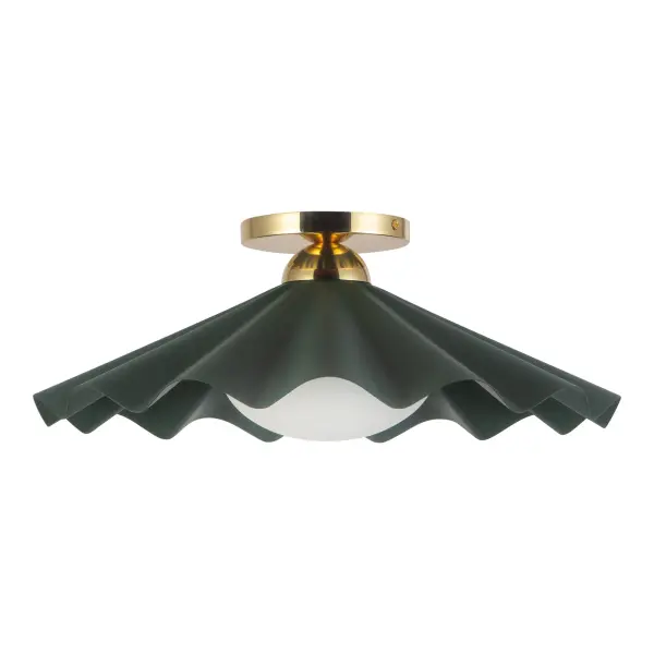 Furrow 16" Semi-Flush Mount in Burgundy - Image 8