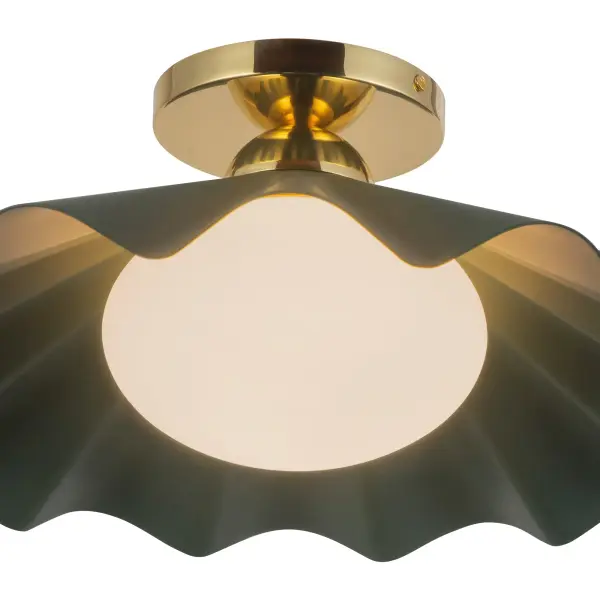 Furrow 16" Semi-Flush Mount in Burgundy - Image 9