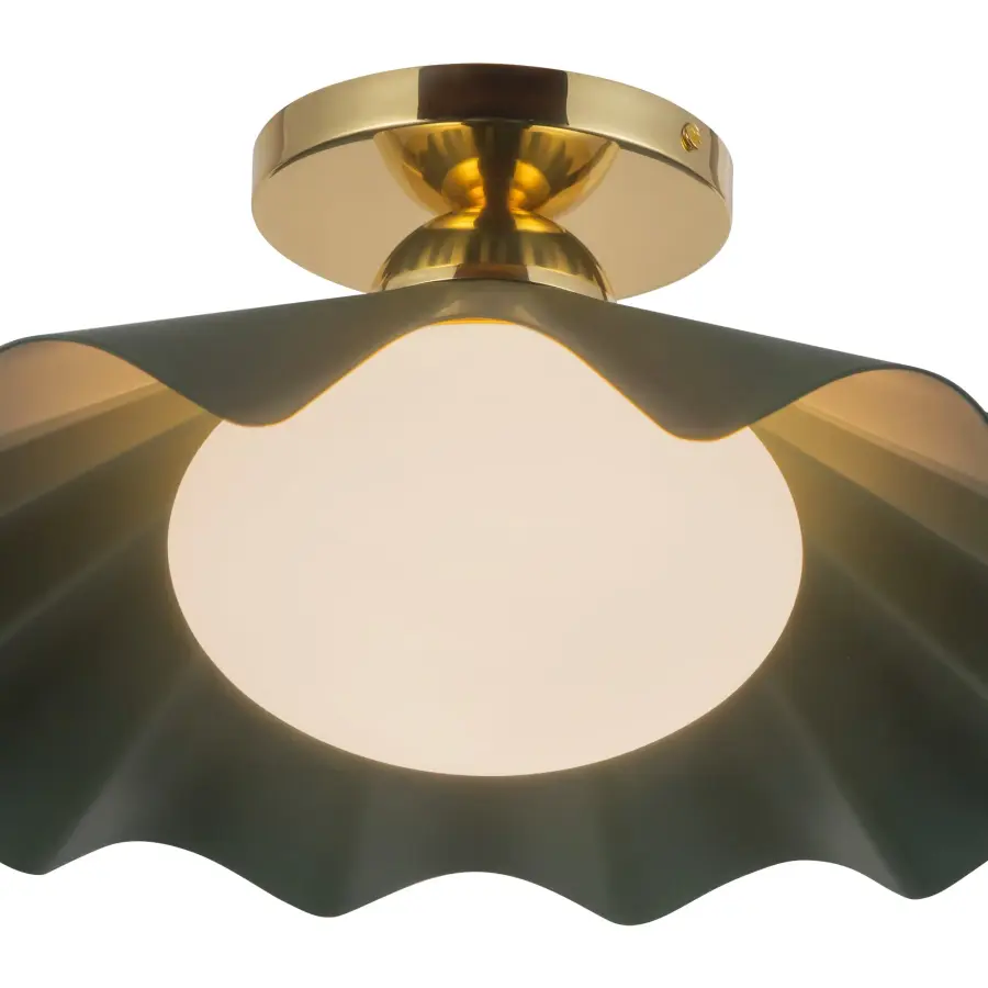 Furrow 16" Semi-Flush Mount in Burgundy - Image 9
