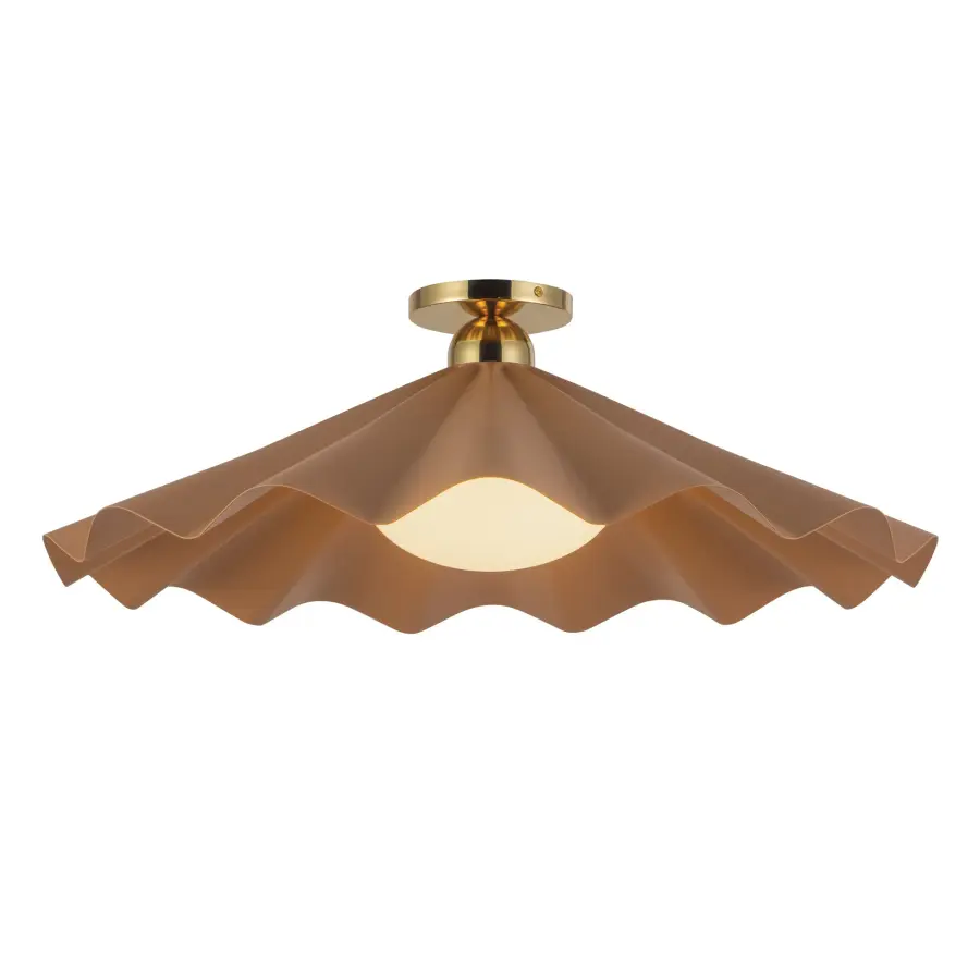 Furrow 25-Inch Semi-Flush Mount in Pine Green - Image 2