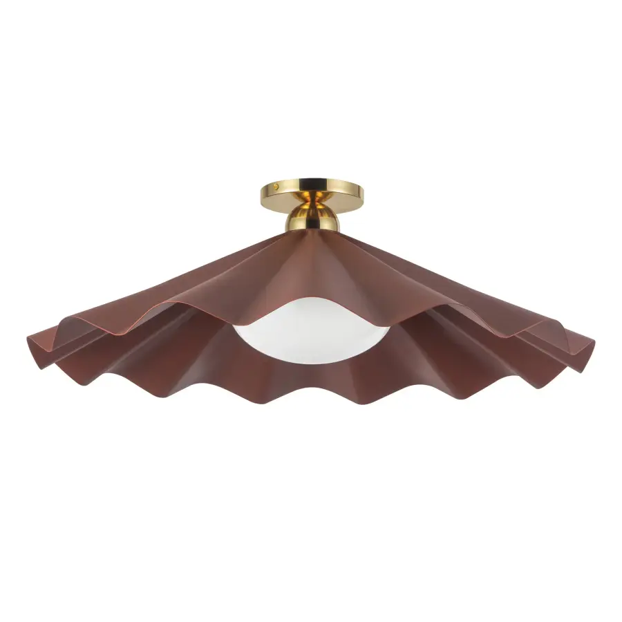 Furrow 25-Inch Semi-Flush Mount in Pine Green - Image 13