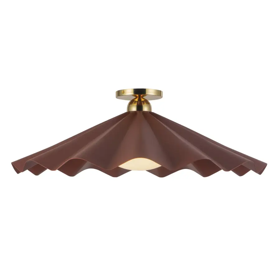 Furrow 25-Inch Semi-Flush Mount in Pine Green - Image 14