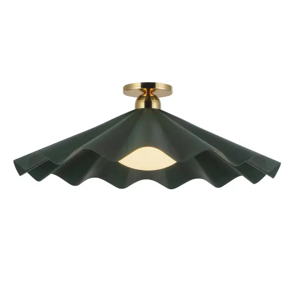 Furrow 25-Inch Semi-Flush Mount in Pine Green - Image 3