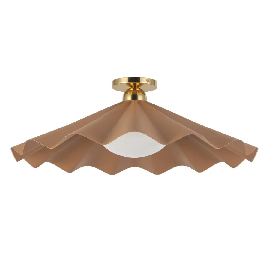Furrow 25-Inch Semi-Flush Mount in Pine Green - Image 5