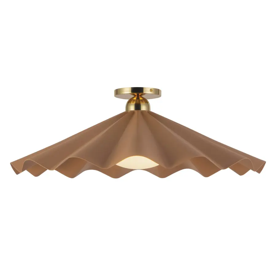 Furrow 25-Inch Semi-Flush Mount in Pine Green - Image 6