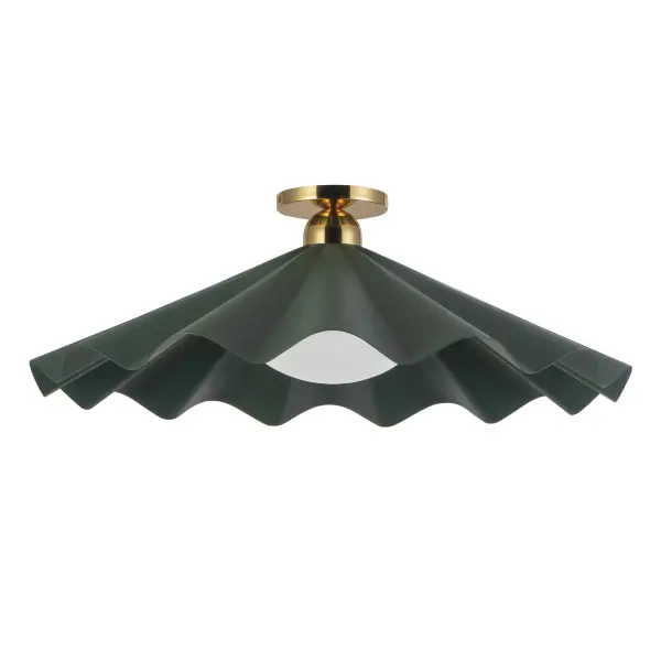 Furrow 25-Inch Semi-Flush Mount in Pine Green - Image 9