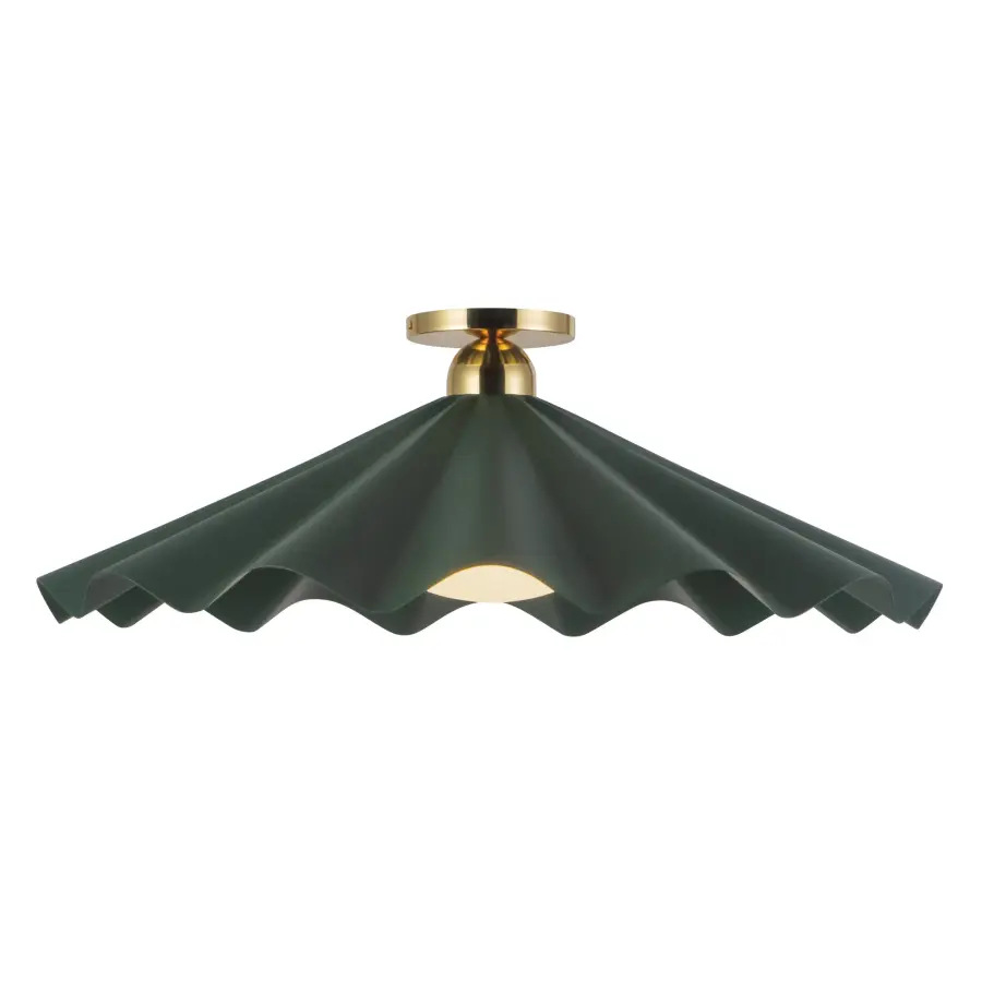 Furrow 25-Inch Semi-Flush Mount in Pine Green - Image 10