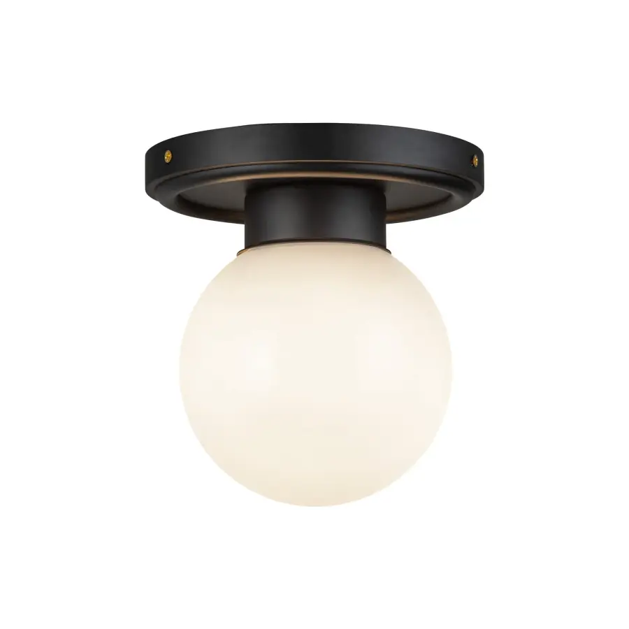Fiore 6-Inch Semi-Flush Mount in Matte Black - Image 1