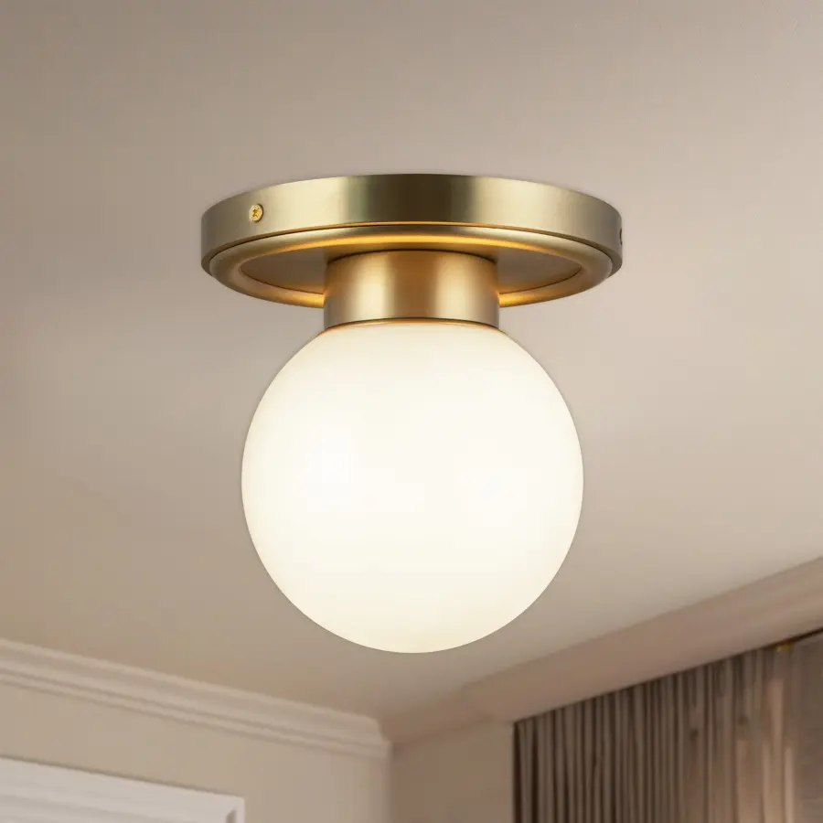Fiore 6-Inch Semi-Flush Mount in Matte Black - Image 2