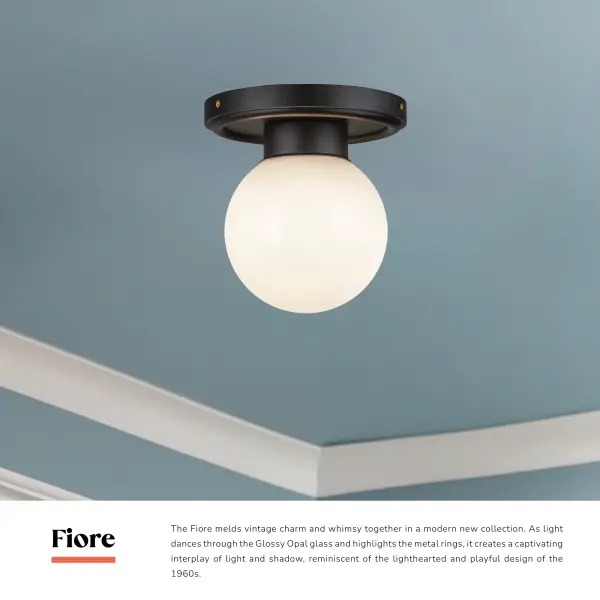 Fiore 6-Inch Semi-Flush Mount in Matte Black - Image 13