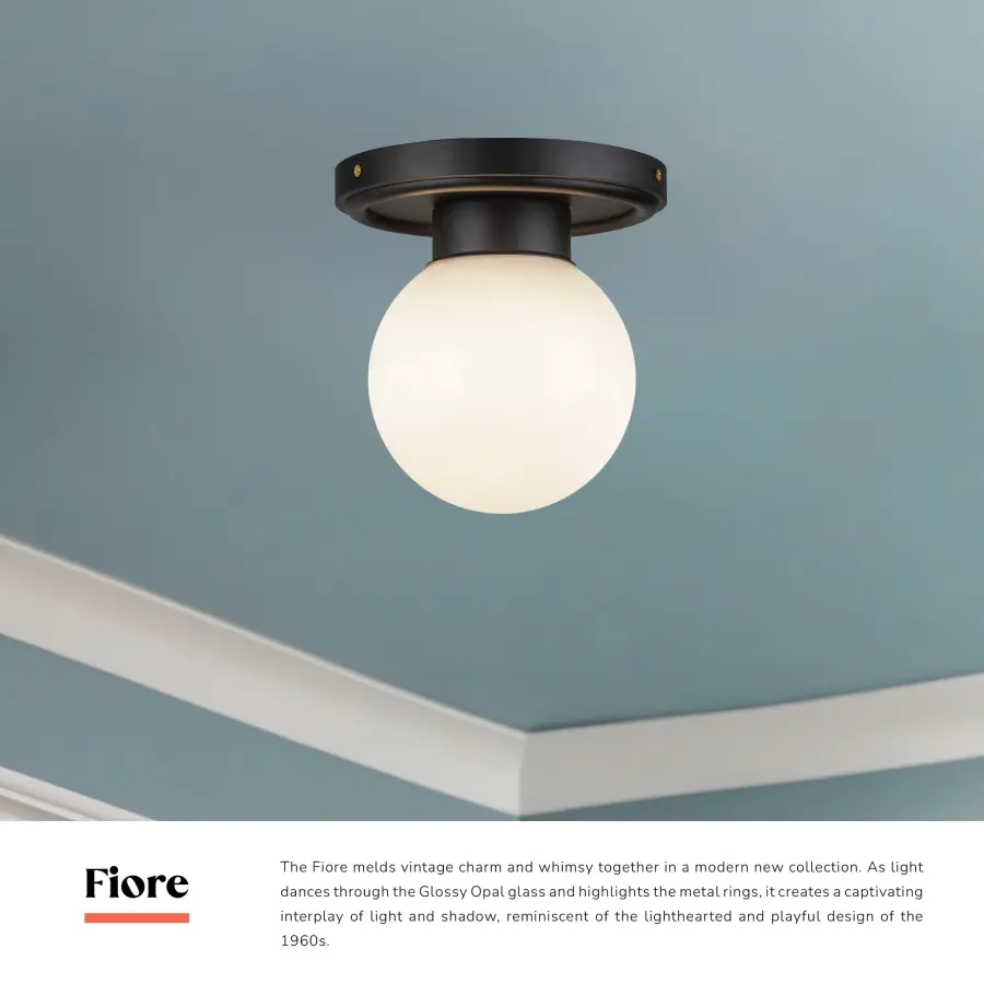 Fiore 6-Inch Semi-Flush Mount in Matte Black - Image 13