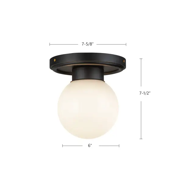 Fiore 6-Inch Semi-Flush Mount in Matte Black - Image 15