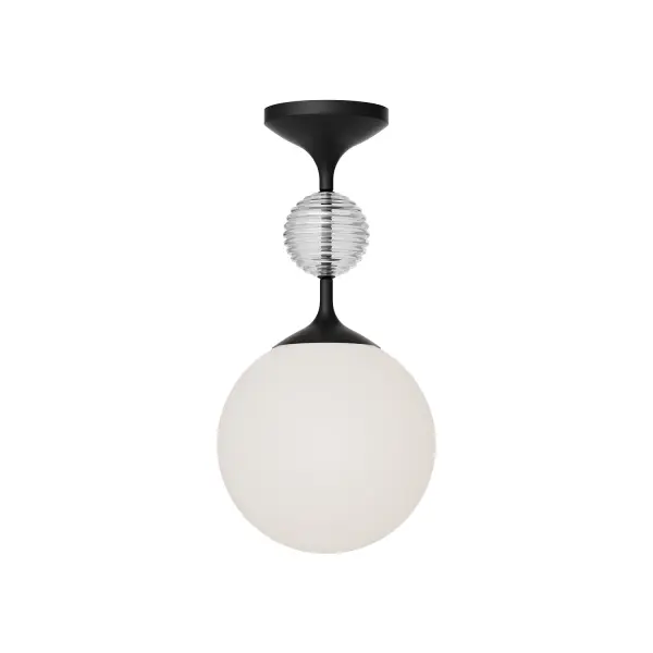 Celia 8-Inch Semi-Flush Mount in Matte Black - Image 1