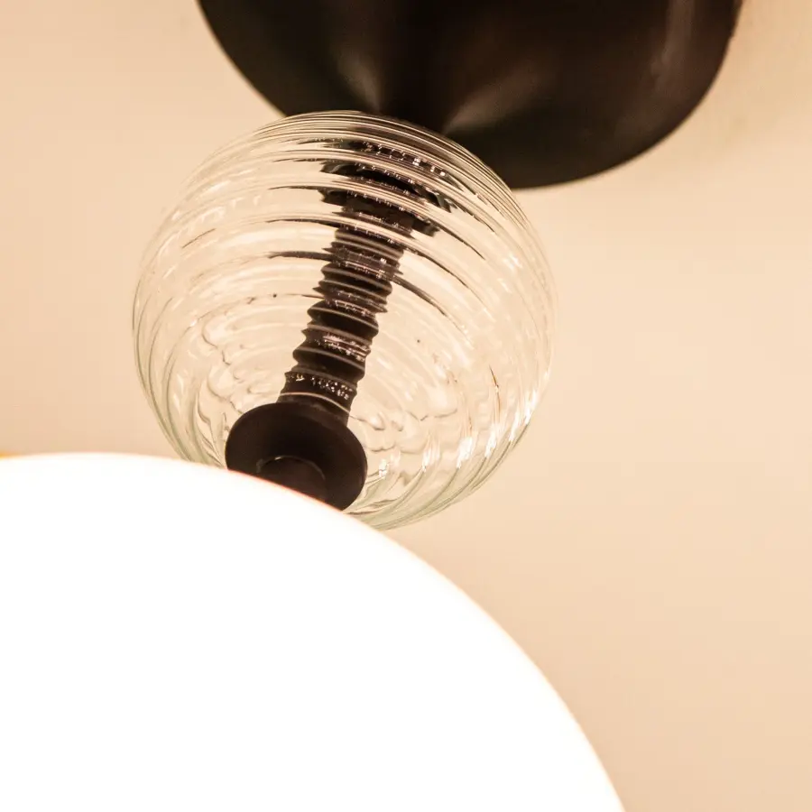 Celia 8-Inch Semi-Flush Mount in Matte Black - Image 3