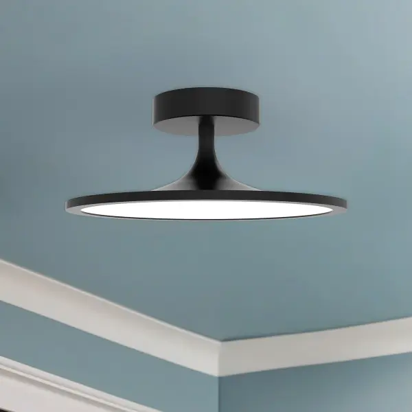 Issa 12-Inch Semi-Flush Mount in Brushed Gold - Image 2