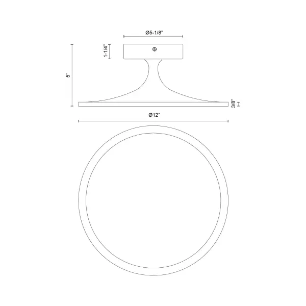 Issa 12-Inch Semi-Flush Mount in Brushed Gold - Image 13
