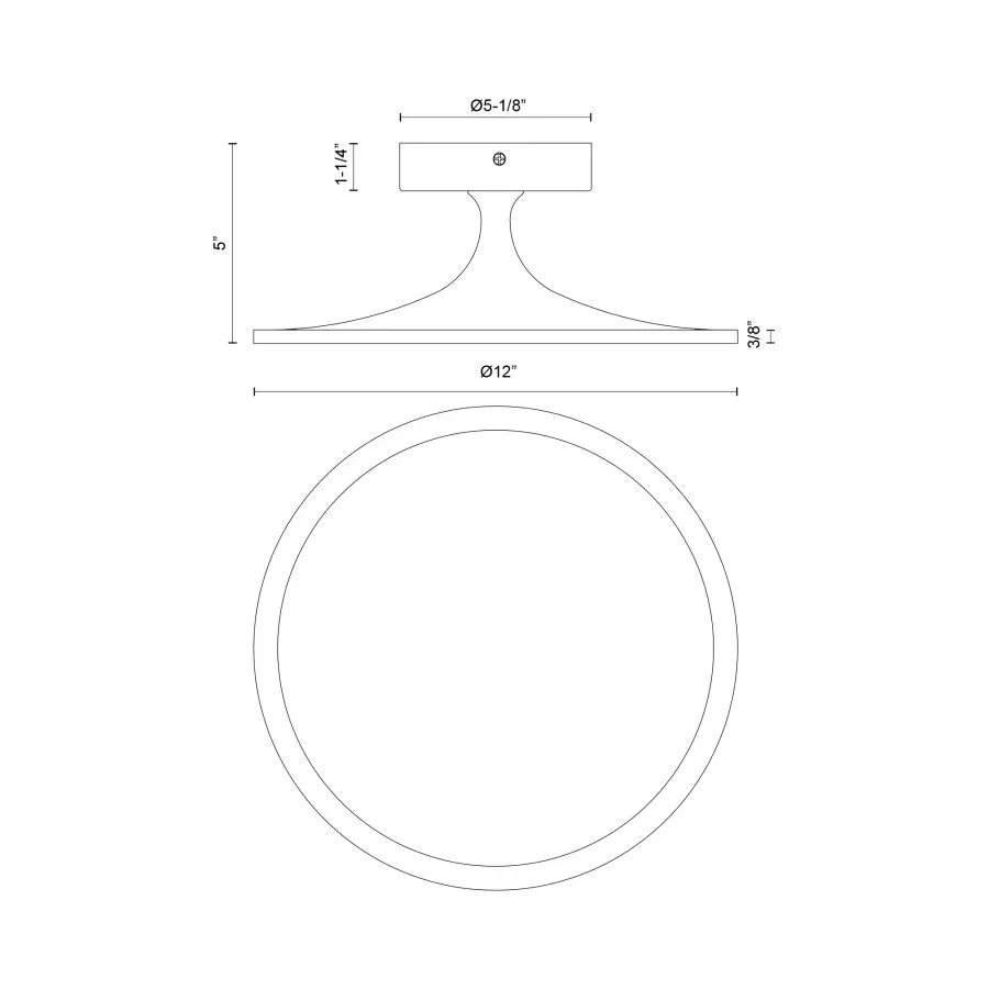 Issa 12-Inch Semi-Flush Mount in Brushed Gold - Image 13