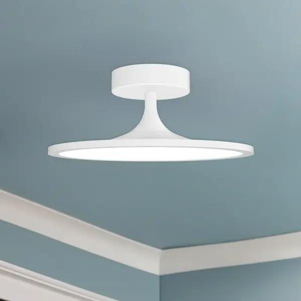 Issa 12-Inch Semi-Flush Mount in Brushed Gold - Image 3