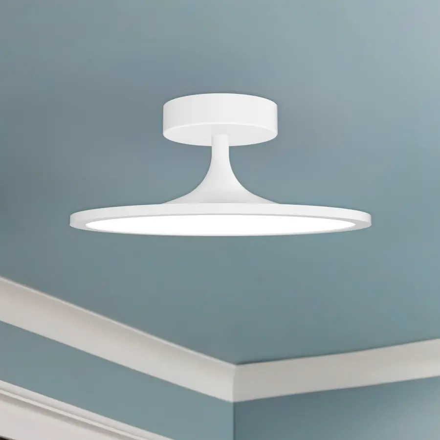 Issa 12-Inch Semi-Flush Mount in Brushed Gold - Image 3