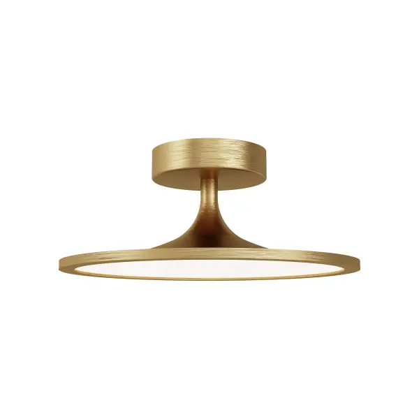 Issa 12-Inch Semi-Flush Mount in Brushed Gold - Image 5