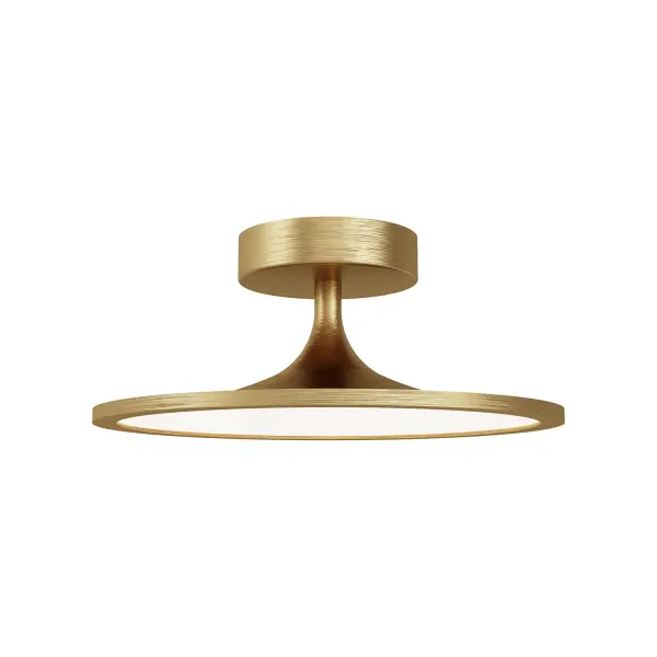 Issa 12-Inch Semi-Flush Mount in Brushed Gold - Image 8