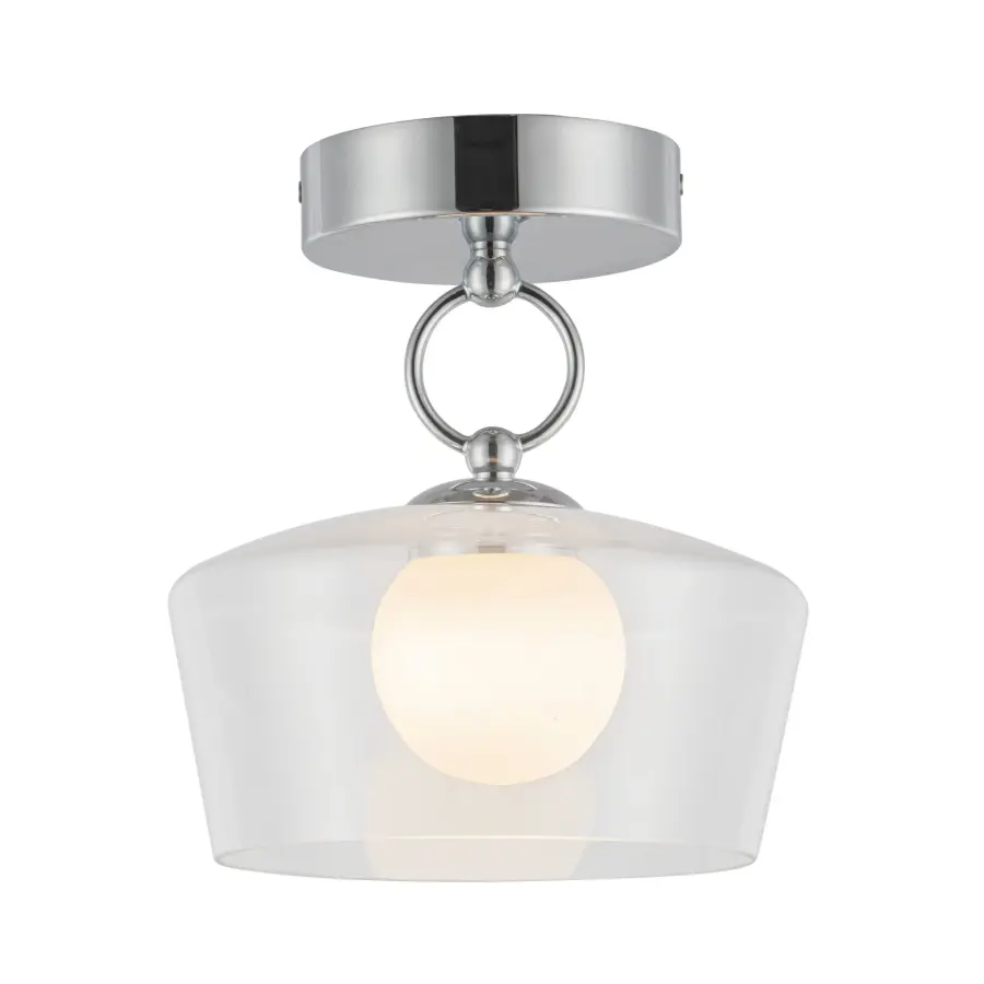 Leota 8-Inch Semi-Flush Mount in Chrome - Image 11