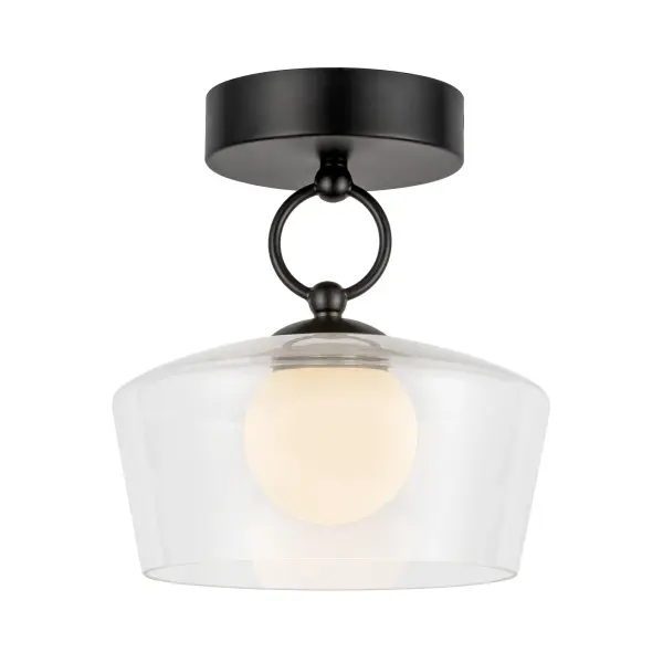 Leota 8-Inch Semi-Flush Mount in Chrome - Image 3