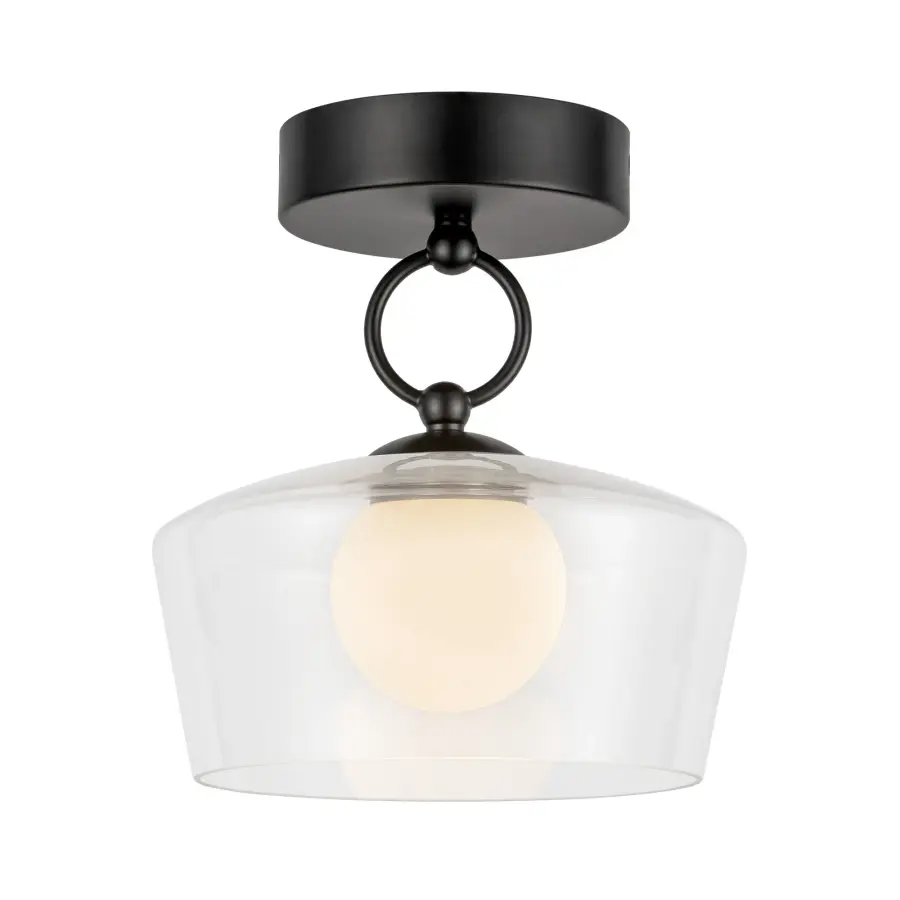 Leota 8-Inch Semi-Flush Mount in Chrome - Image 3