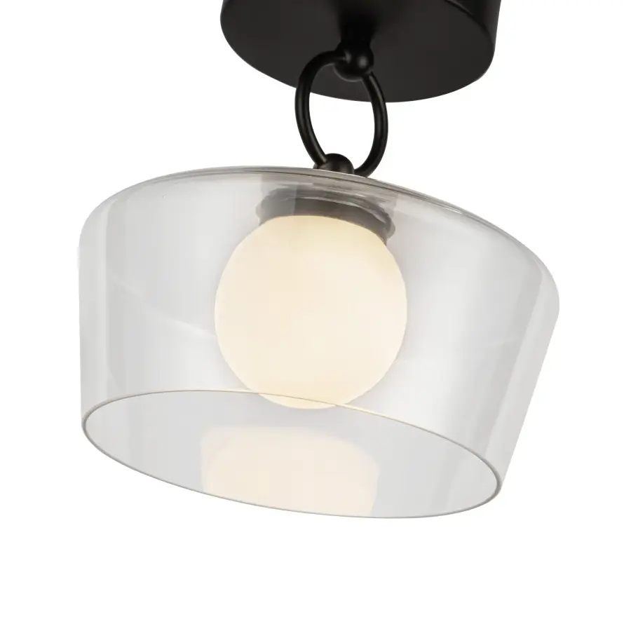 Leota 8-Inch Semi-Flush Mount in Chrome - Image 4