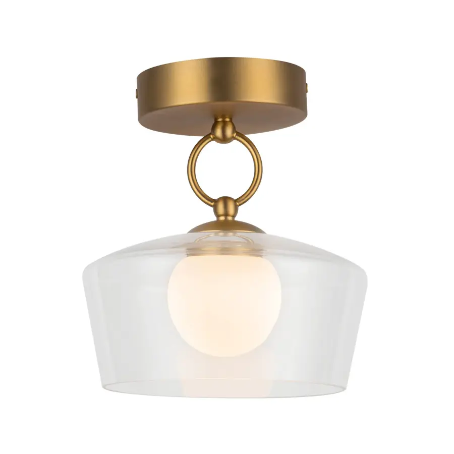 Leota 8-Inch Semi-Flush Mount in Chrome - Image 7