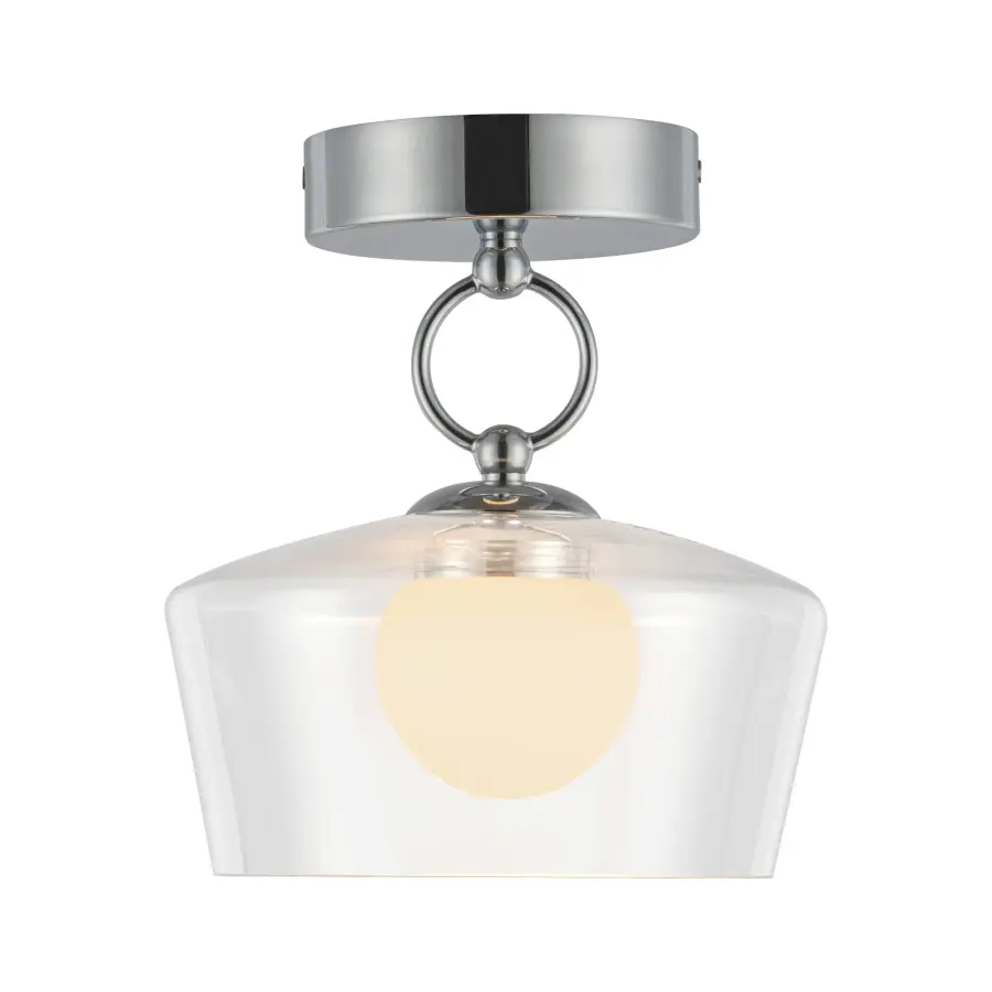 Leota 8-Inch Semi-Flush Mount in Chrome - Image 10