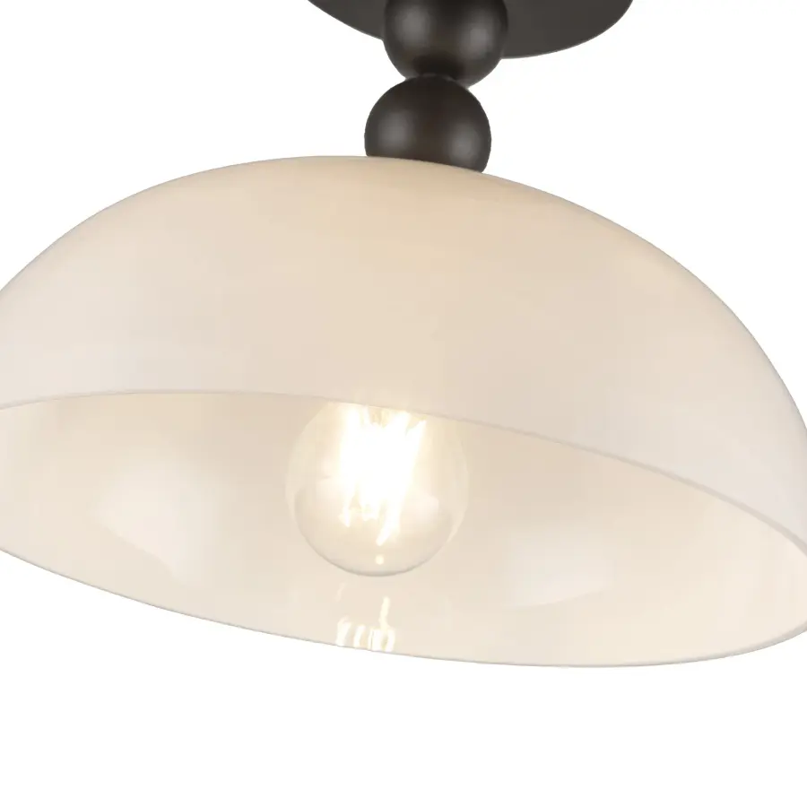 Paisley 12-Inch Semi-Flush Mount in Matte Black - Image 4
