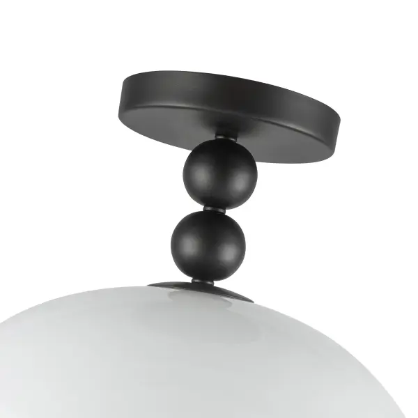 Paisley 12-Inch Semi-Flush Mount in Matte Black - Image 5