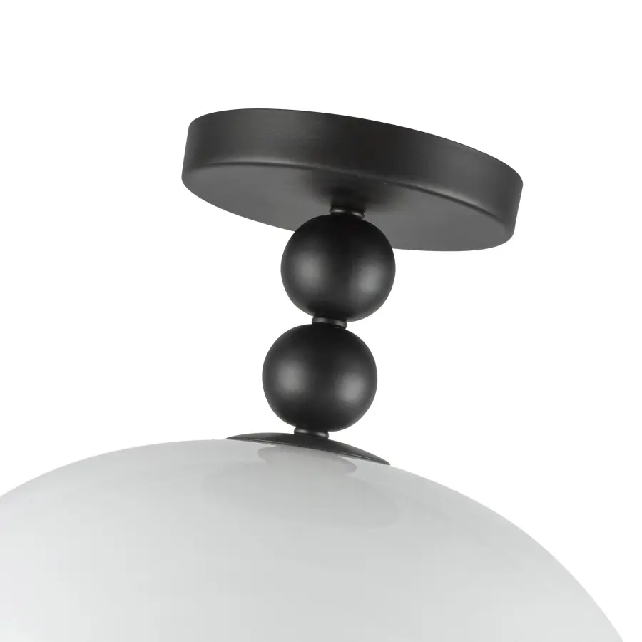 Paisley 12-Inch Semi-Flush Mount in Matte Black - Image 5