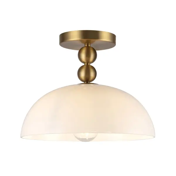 Paisley 12-Inch Semi-Flush Mount in Matte Black - Image 7