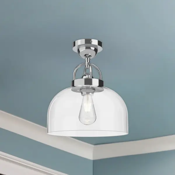 Lancaster 12-Inch Semi-Flush Mount in Chrome - Image 2