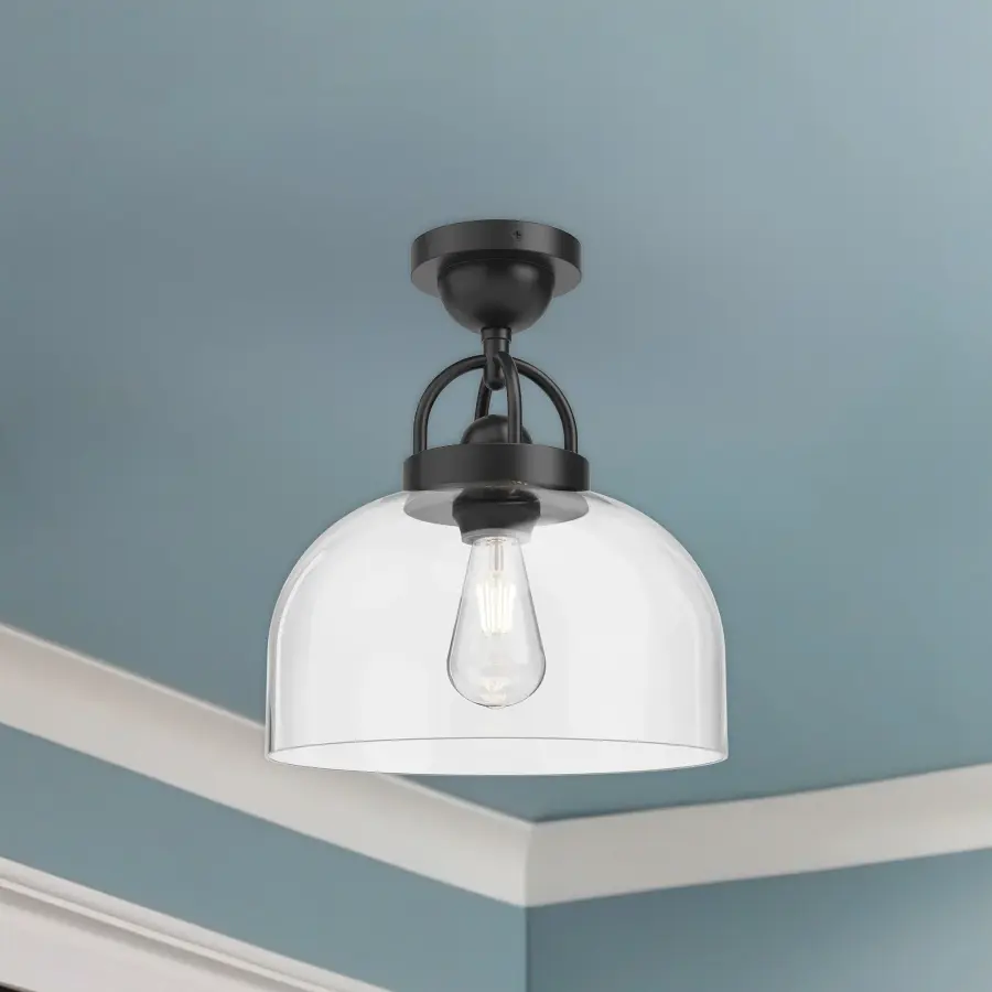 Lancaster 12-Inch Semi-Flush Mount in Chrome - Image 3