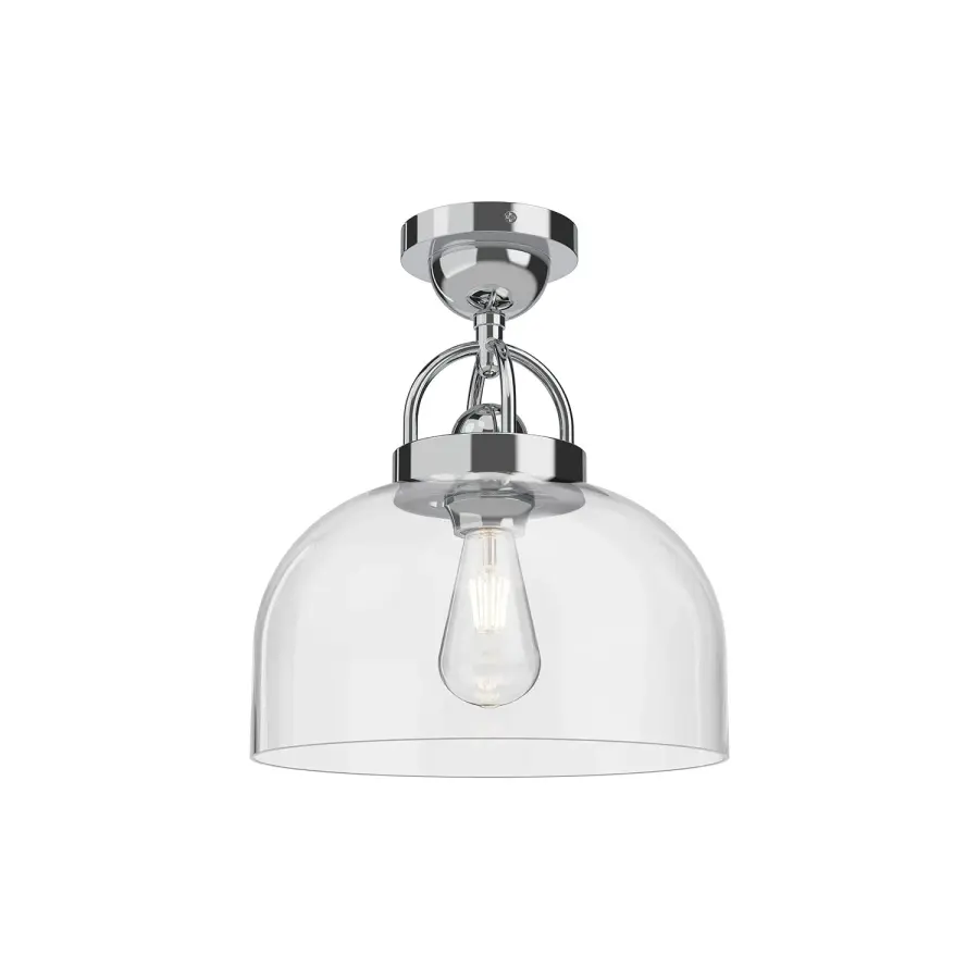 Lancaster 12-Inch Semi-Flush Mount in Chrome - Image 4