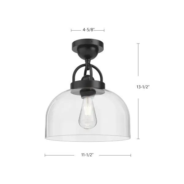 Lancaster 12-Inch Semi-Flush Mount in Chrome - Image 5