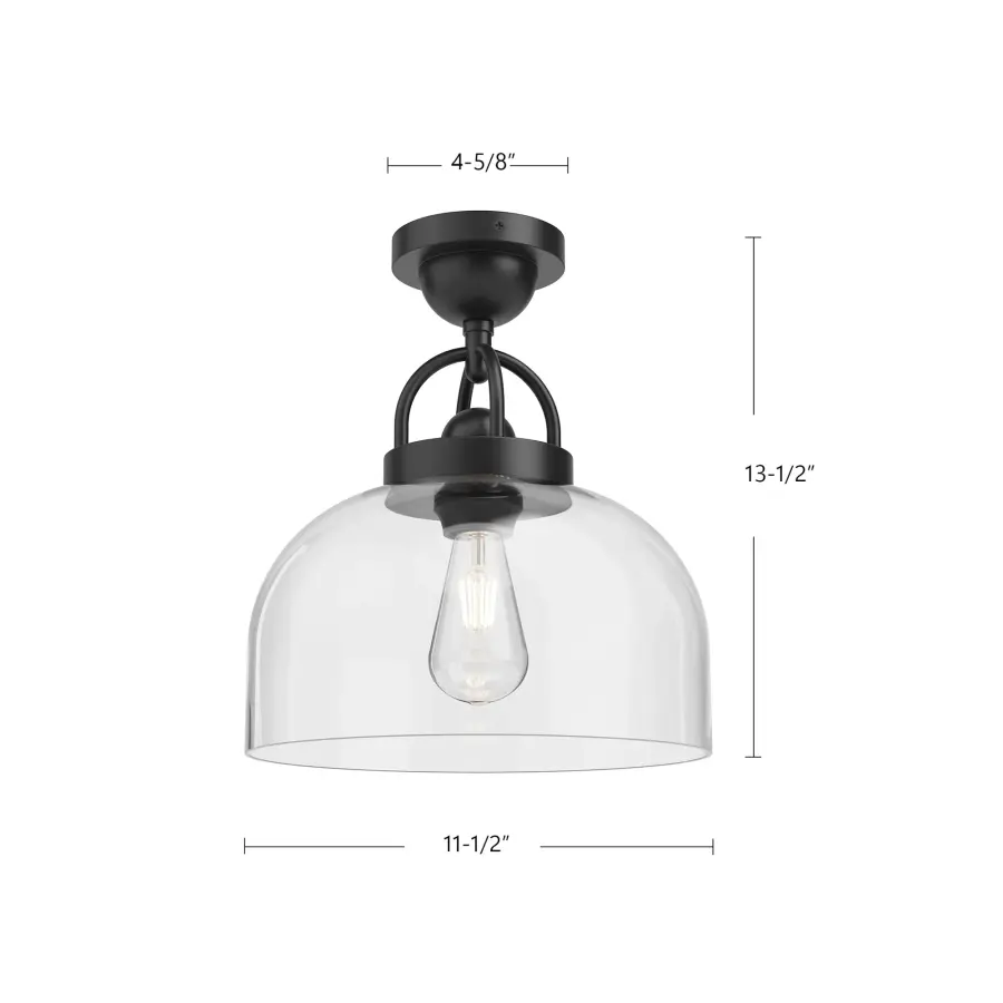Lancaster 12-Inch Semi-Flush Mount in Chrome - Image 5