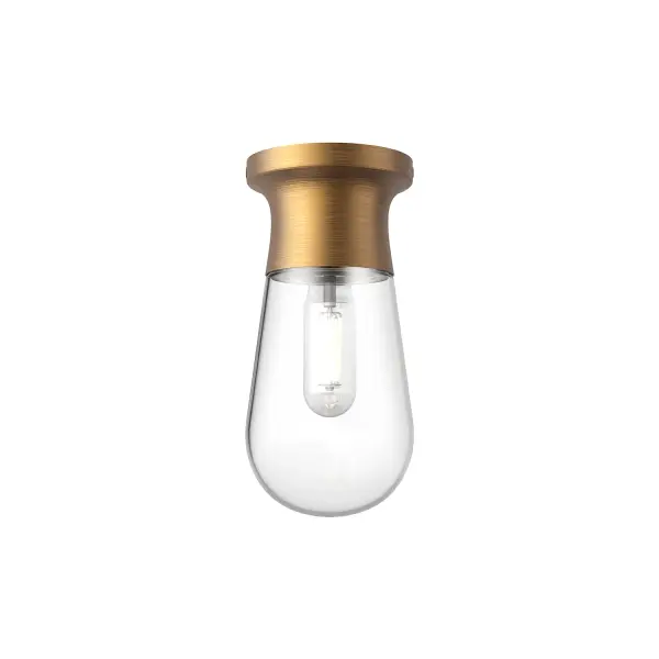 Marcel 5-Inch Semi-Flush Mount in Aged Gold - Image 6