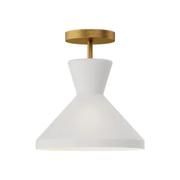 Betty 10-Inch Semi-Flush Mount in Aged Gold - Image 3