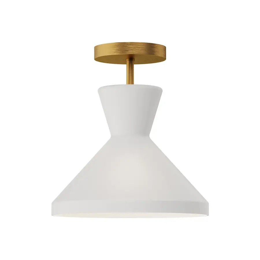 Betty 10-Inch Semi-Flush Mount in Aged Gold - Image 3