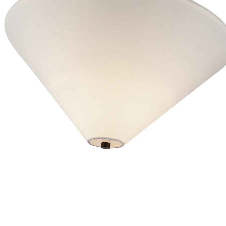 Modern Semi-Flush with Striking Triangular Design & Soft Fabric Shade - Image 17