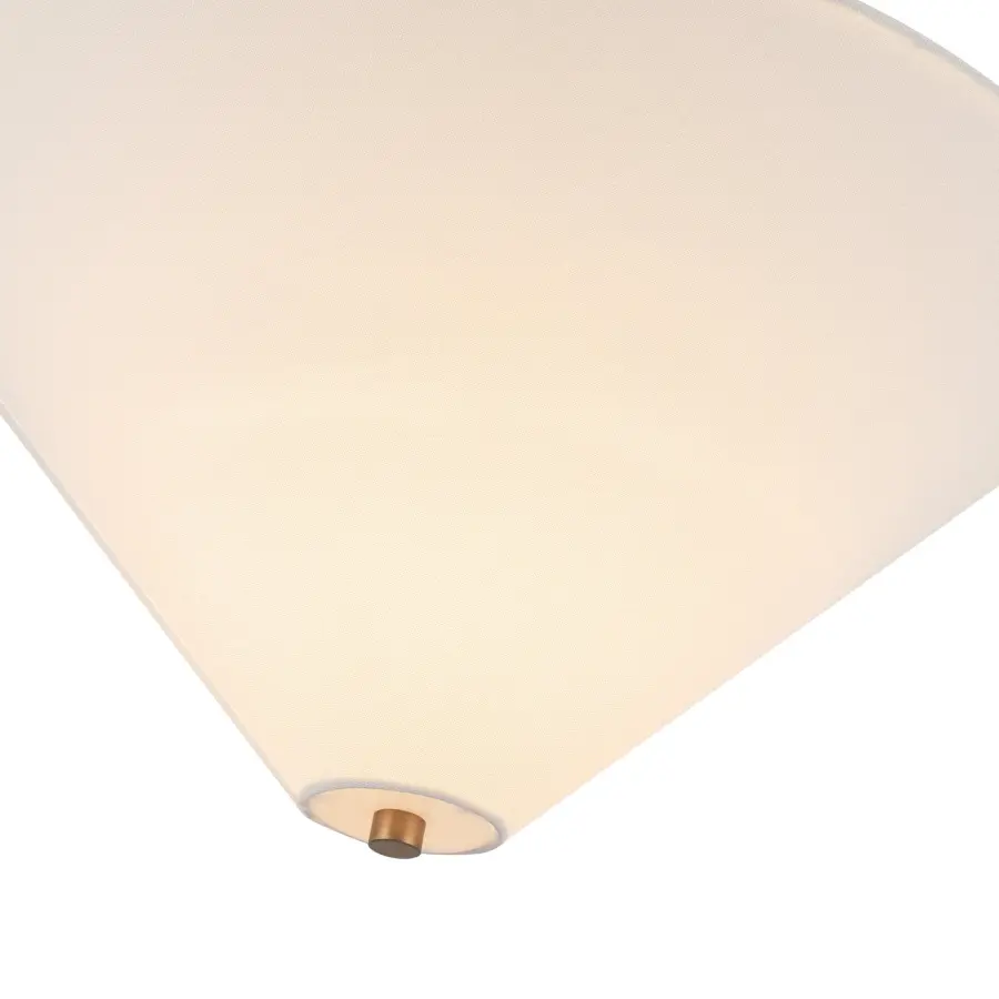 Modern Semi-Flush with Striking Triangular Design & Soft Fabric Shade - Image 21