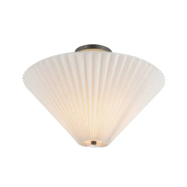 Modern Semi-Flush with Striking Triangular Design & Soft Fabric Shade - Image 24