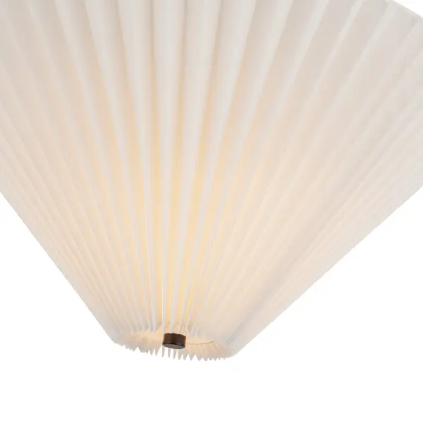 Modern Semi-Flush with Striking Triangular Design & Soft Fabric Shade - Image 25