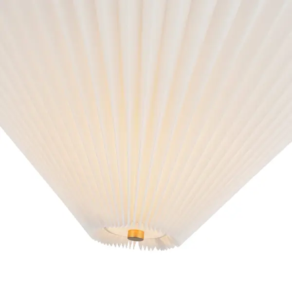 Modern Semi-Flush with Striking Triangular Design & Soft Fabric Shade - Image 5