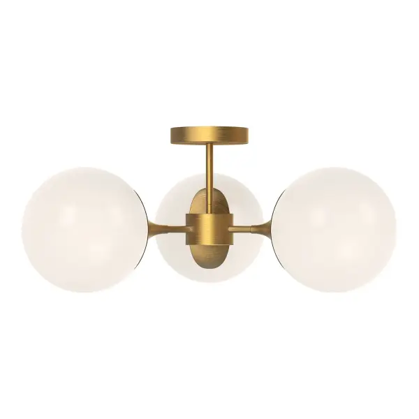 Nouveau 26-Inch Semi-Flush Mount in Aged Gold - Image 1